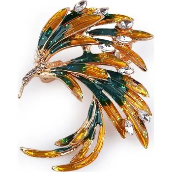 Brož Brož s broušenými kamínky rajka - 1 zlatá