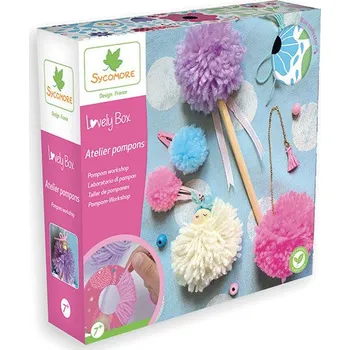 Výtvarná sada Lovely box - kreativní sada - výroba bambulek a doplňků