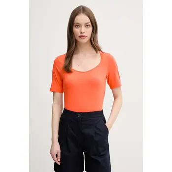 Dámské tričko Tričko United Colors of Benetton dámské, oranžová barva, 3FJHD401P 22X, vel. XS