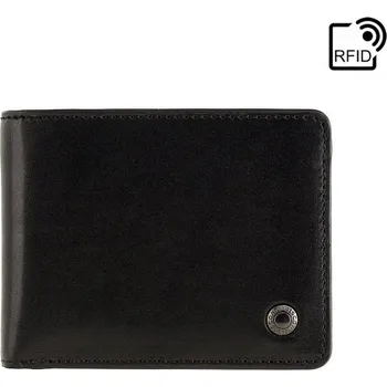 Černá tenká pánská kožená peněženka - Visconti (KPPN443)