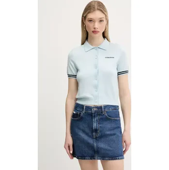 Oblečení a móda Polo tričko z vlněné směsi Guess Jeans W5GR03.Z3HO2 modrá 50X, vel. XL