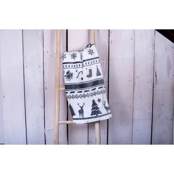 Dětská deka Deka mikroplyš Christmas Šedé 150x200cm TiaHome
