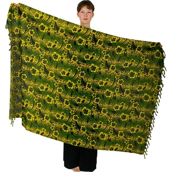 Šátek Sarong / pareo / plážový šátek Sibyl – zelený, Sittar.cz