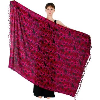 Šátek Sarong / pareo / plážový šátek Sibyl – růžový, Sittar.cz