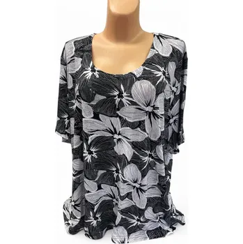 Dámská halenka Halenka SOVIJA, Barva Černá, Velikost XXL 48, Materiál 96% Viskoza 4% Lycra