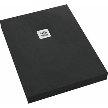 Sprchová vanička Schedpol New Horizons Black Stone obdélníková sprchová vanička + mřížka 120x90 cm černá 3.3317/C/ST-M2