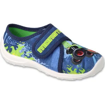 Chlapecká obuv Bačkůrky papučky Befado 660X152 modré monstertruck, suchý zip velikost: 28