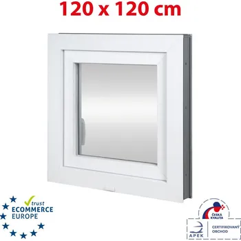 Okno TROCAL 120x120 cm bílá L 120x120 cm