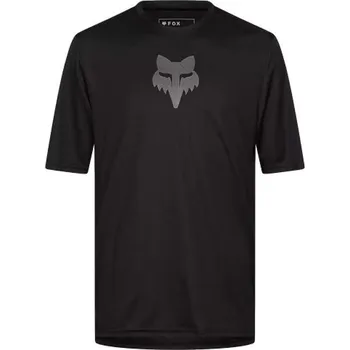 cyklistický dres FOX Cyklistický dres s krátkým rukávem - RANGER HEAD - černá