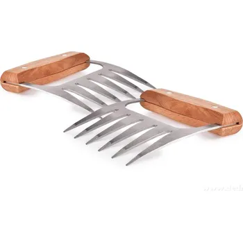 Příslušenství pro gril SADA 1+1 DRAPÁTOR | Masový dráp s dřevěnou rukojetí | Na trhané maso & grilování