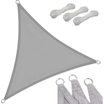 Krycí plachta Voděodolná zahradní sluneční clona/plachta s UV ochranou 3x3x3m - Šedá