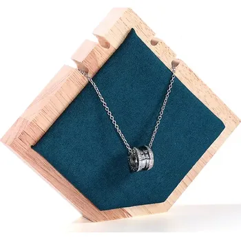 Šperkovnice Dekolt, stojánek, stojan na šperky čtverec zelený (DRD9Z)