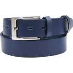 Modrý kožený opasek Nivasaža elegantní střední ELG35 Celková délka: 115