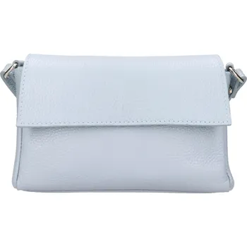 Kabelka Dámská kožená crossbody kabelka Italia Darina - světle modrá