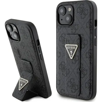 Pouzdro na mobilní telefon Pouzdro GUESS pro IPHONE 13 / 14 / 15 GUHCP15SPGS4TDK (Grip Stand 4G Triangle Strass) černé