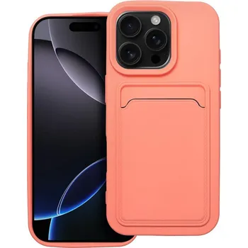 Pouzdro na mobilní telefon Pouzdro CARD pro IPHONE 16 Pro růžové
