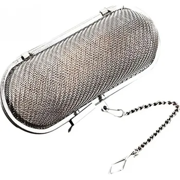 Sítko na čaj Nerezové sítko na čaj a bylinky s jemným filtrem a řetízkem | čajové sítko, kuchyňské sítko - obdélník