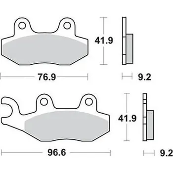 Brzdová destička SBS brzdové destičky KH228 MAXI karbonové TECH barva černá KYMCO, DAELIM, MALAGUTI (SBS brzdové destičky KH228 MAXI karbonové TECH barva černá KYMCO, DAELIM, MALAGUTI)