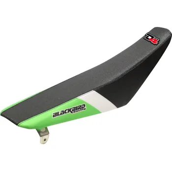Moto sedlo BLACKBIRD potah sedla KAWASAKI KXF 250 09-12, KXF 450 09-11, DREAM 4 barva černá zelená bílá (BLACKBIRD potah sedla KAWASAKI KXF 250 09-12, KXF 450 09-11, DREAM 4 barva černá zelená bílá)
