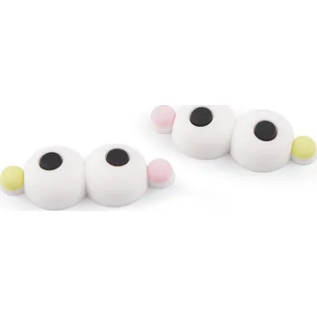 Silikonové oči 3D k nalepení, barva bílá