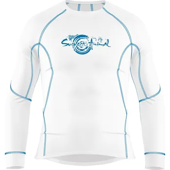 Pánské funkční triko dlouhý rukáv bílá/modrá Bamboo Ultra - Modrá / XXL