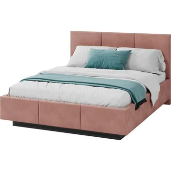 Postel Čalouněná postel AVEIRO 120x200 s kovovým zdvižným roštem PARIS LOSOSOVÁ