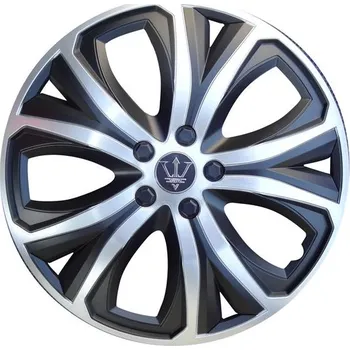 Poklice na kolo Kryty kol EVO BALCO 15", černo-stříbrné - sada 4ks