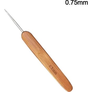 Jehlice Bambusové háčkovací jehlice pro jemné pletení | háčkovací pomůcka, jehlice - 0,75 mm
