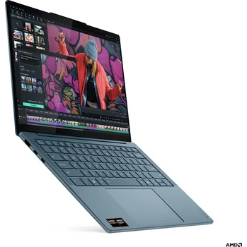 Notebook Lenovo YOGA Slim 7 14AKP10 RyzenAI 5 340/AI/16GB/SSD 512GB/14"/WUXGA/OLED/až600nitů/OnSite/65W/WIN11 Home/modrozelená