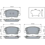 Sada brzdových destiček, kotoučová brzda BOSCH 0 986 460 078