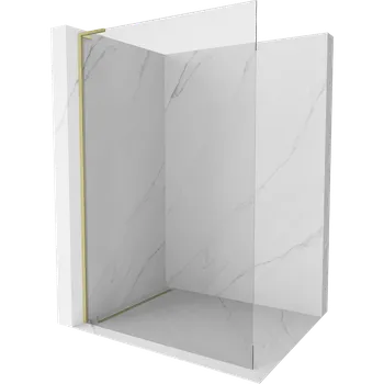 Mexen Kioto L sprchová stěna Walk-in 60 x 200 cm, transparentní, zlatá kartáčovaná - 800-060-103-55-00 Sprchové stěny