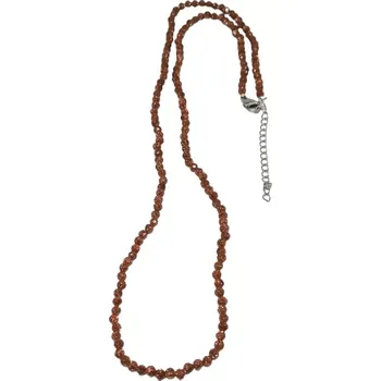 Náhrdelník Avanturín zlatý náhrdelník z jemných fazetovaných korálků s ocelí