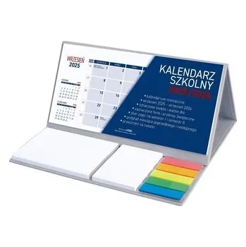 Kalendář Kalendarz 2025/26 szkolny z notesem szary