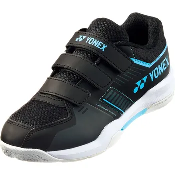 Dětská sálová obuv Dětská sálová obuv Yonex Strider Flow JR Belt Black/Blue EUR 34