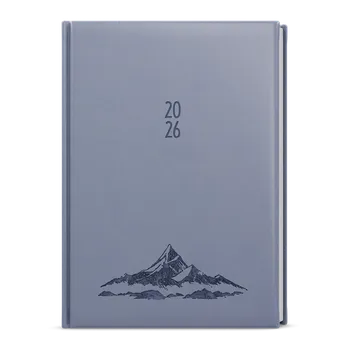 Diář Týdenní diář 2026 Baloušek B6 Prokop - Vivella s ražbou - holubí šeď - Hory