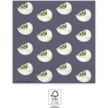 Papírový ubrousek Ubrousky 33x33cm Star Wars 20ks Yoda - Procos