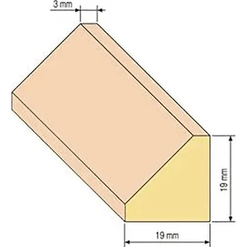 Terasové prkno Lišta trojúhelníková 20 x 30 x 1000 mm borovice