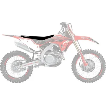 Moto sedlo BLACKBIRD potah sedla HONDA CRF 250R 22-23, CRF 450R 21-23 zebra barva černá červená (BLACKBIRD potah sedla HONDA CRF 250R 22-23, CRF 450R 21-23 zebra barva černá červená)