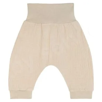 Dupačky kojenecké mušelínové kalhoty buggy béžové velikost 62