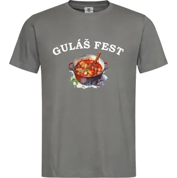 Pánské tričko Tričko Guláš fest Druh: Pánské, Barva: Břidlice, Velikost: L