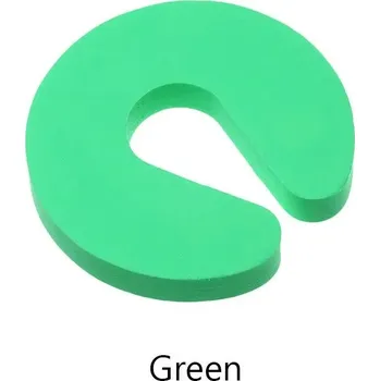 Dětsný nábytek Pěnová zarážka proti přivření prstů dětí | dětská pojistka, dveřní klip - Zelený