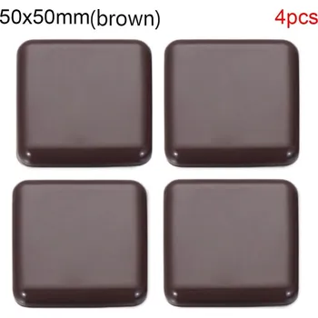 Podložka pod nábytek 4 ks Kluzné podložky pod nábytek proti poškrábání | ochrana podlahy, nábytkové podložky - 50x50mm (hnědá)