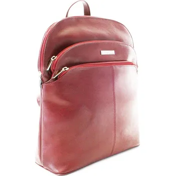Kožený batoh Arwell 8955 - červený