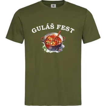 Pánské oblečení Tričko Guláš fest Druh: Pánské, Barva: Khaki, Velikost: L