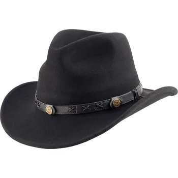 Klobouk Scippis Australský černý klobouk vlněný - MACKAY Velikost: 61 cm (XL)