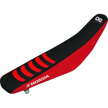 Moto sedlo BLACKBIRD potah sedla HONDA CRF 250R 22-23, CRF 450R 21-23 doUBLE GRIP 3 barva červená/černá (BLACKBIRD potah sedla HONDA CRF 250R 22-23, CRF 450R 21-23 doUBLE GRIP 3 barva červená/černá)