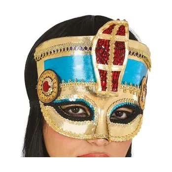 Karnevalový kostým Fiestas Guirca Staroegyptská maska Kleopatra s hadem
