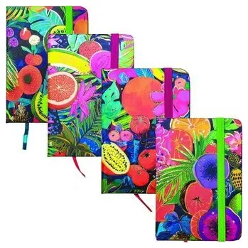 Set školních potřeb Notes A7/80K linia PU Owoce 81144 mix