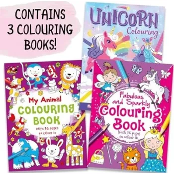 Cizojazyčná kniha Three Amazing Colouring Books - Igloo Books Ltd