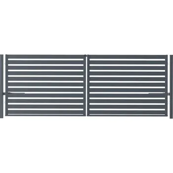 Plot Brána POLARGOS Safir Element 400 x 150 cm dvoukřídlá stavebnicové provedení 7024 grafitová šedá vč. pohonu